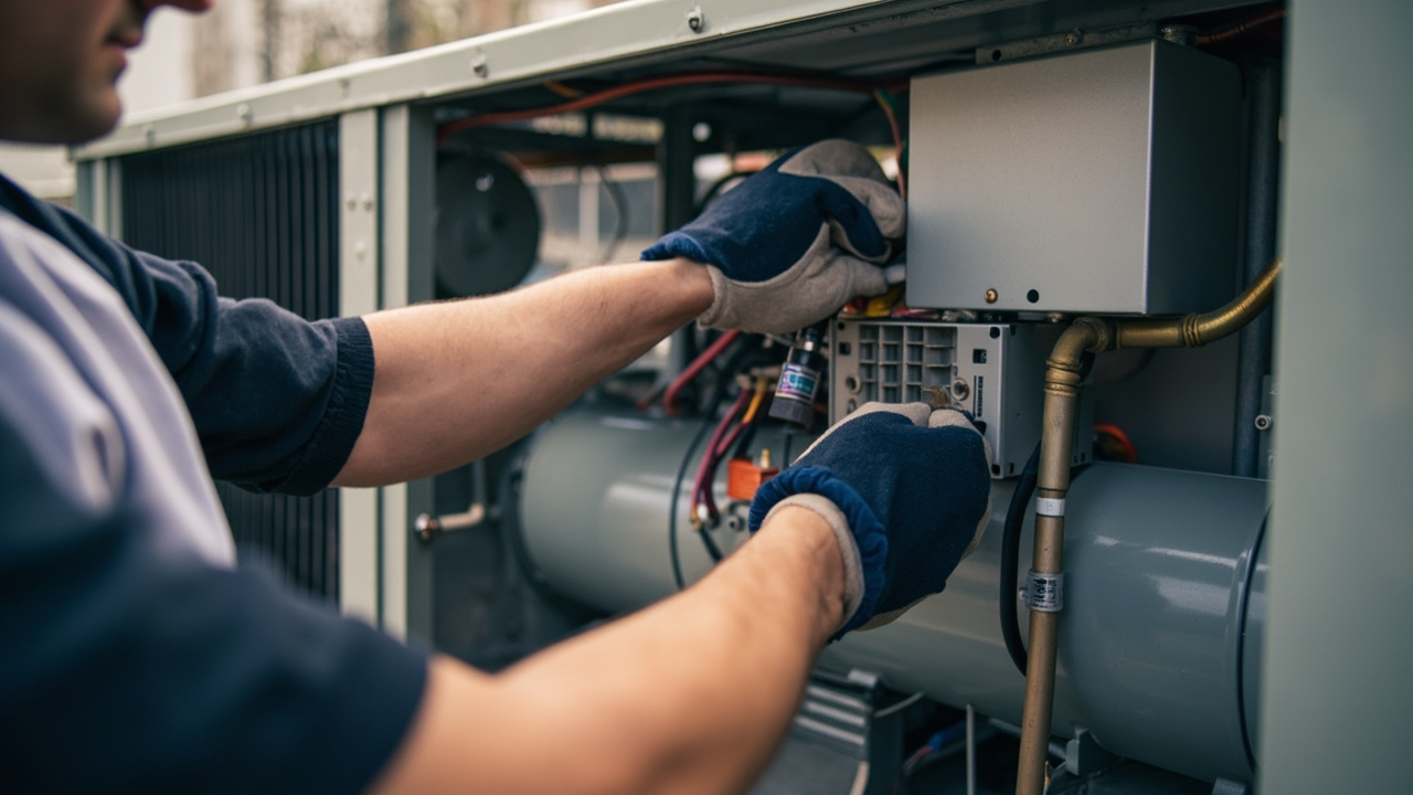 Dealing with a neighbor's noisy AC unit in a crowded Chinatown alleyway